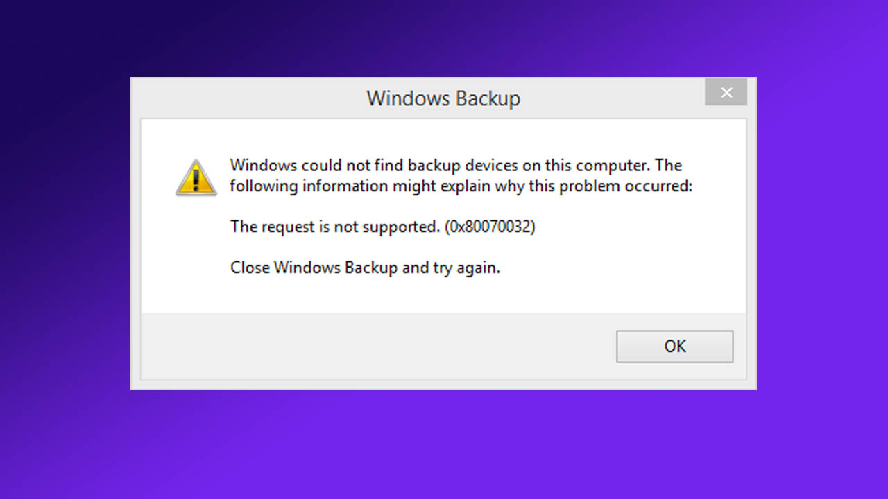 Mengatasi Error 0x80070032: The Request Is Not Supported pada Windows