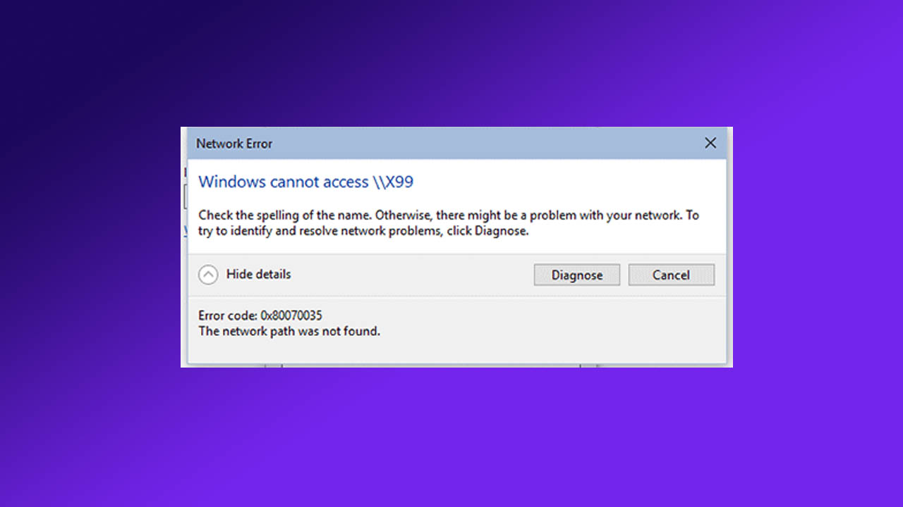 Mengatasi Error 0x80070035: Network Path Not Found pada Windows