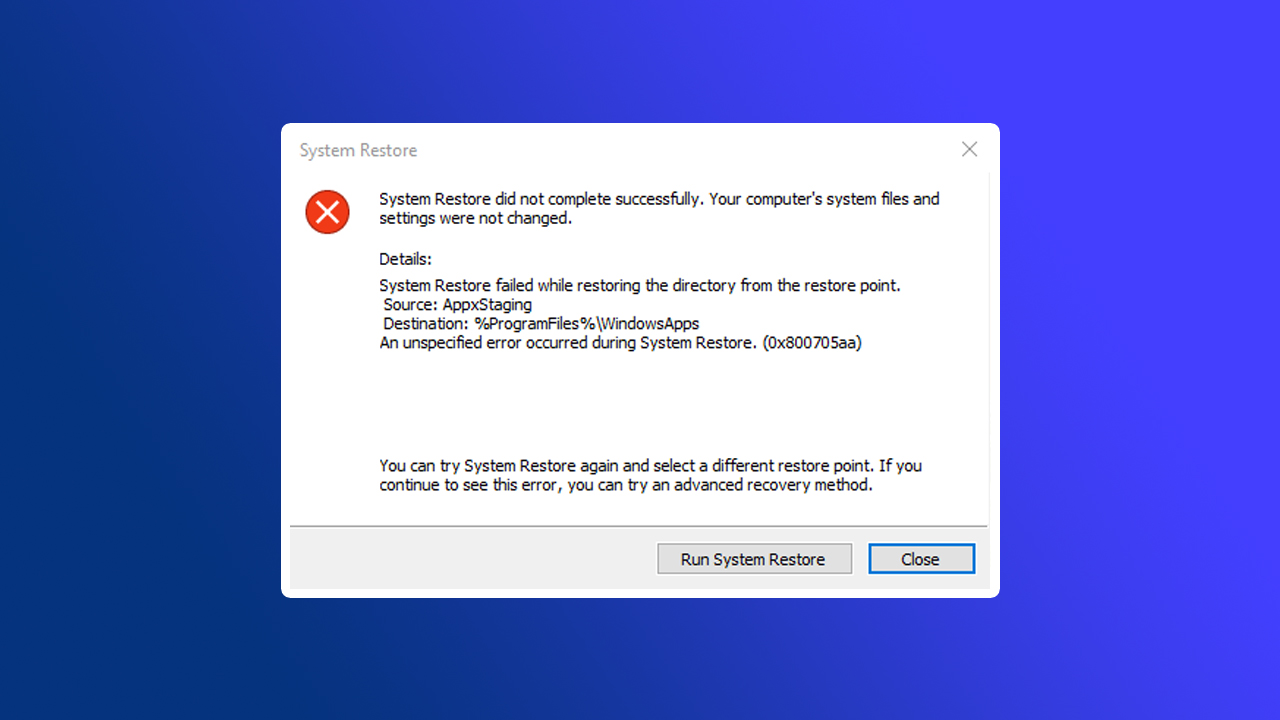 Mengatasi Error 0x800705AA: Insufficient System Resources pada Windows